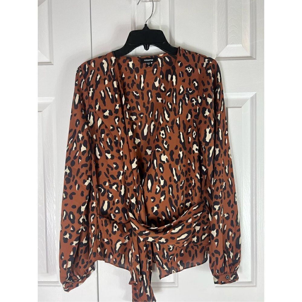 Mittoshop Womens Leopard Blouse Size M